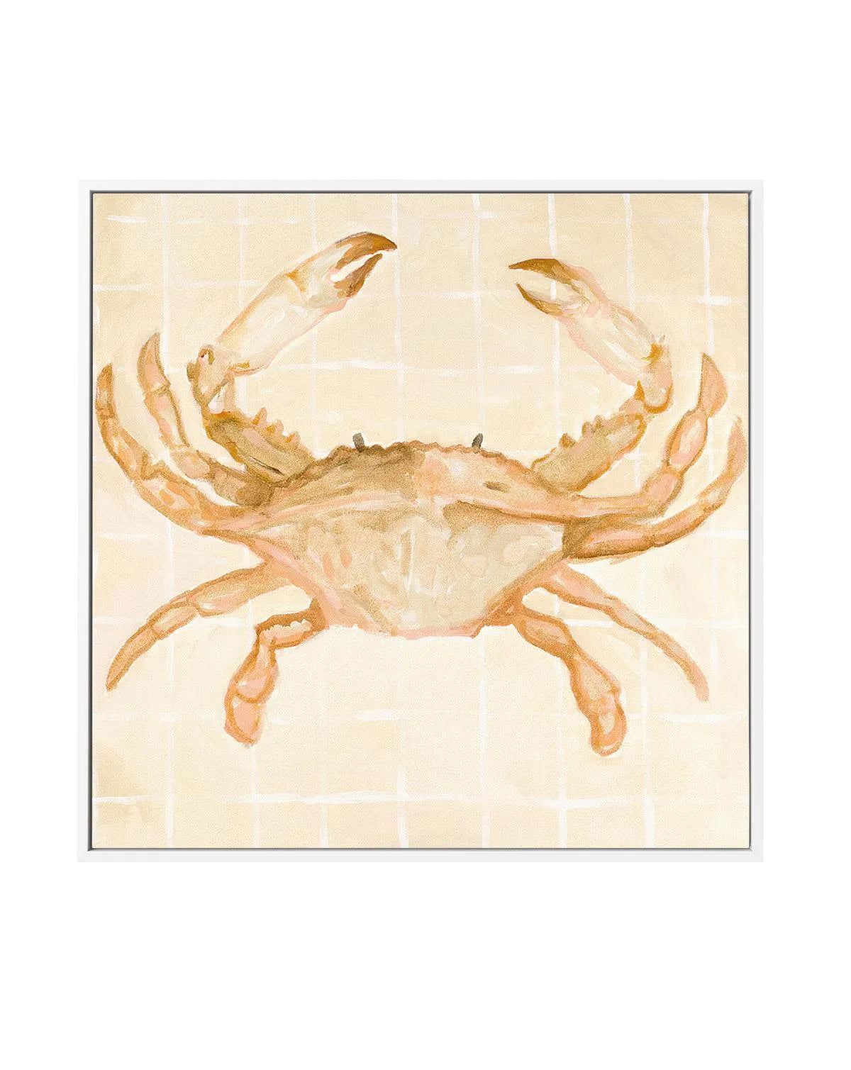 Little Bohemian Crab by Natalie Jane | Framed Canvas Art Print from Olive et Oriel where you can shop wallpaper and artworks online