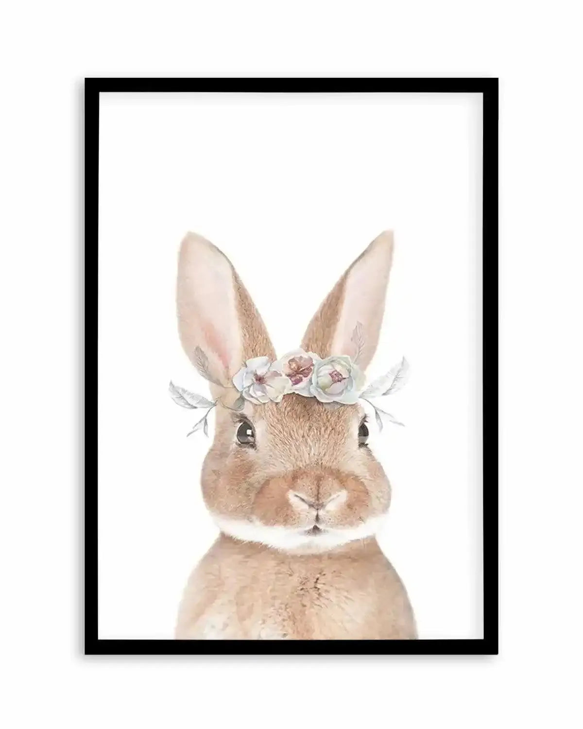 Little Bunny | Flower Crown Art Print from Olive et Oriel where you can shop wallpaper and artworks online