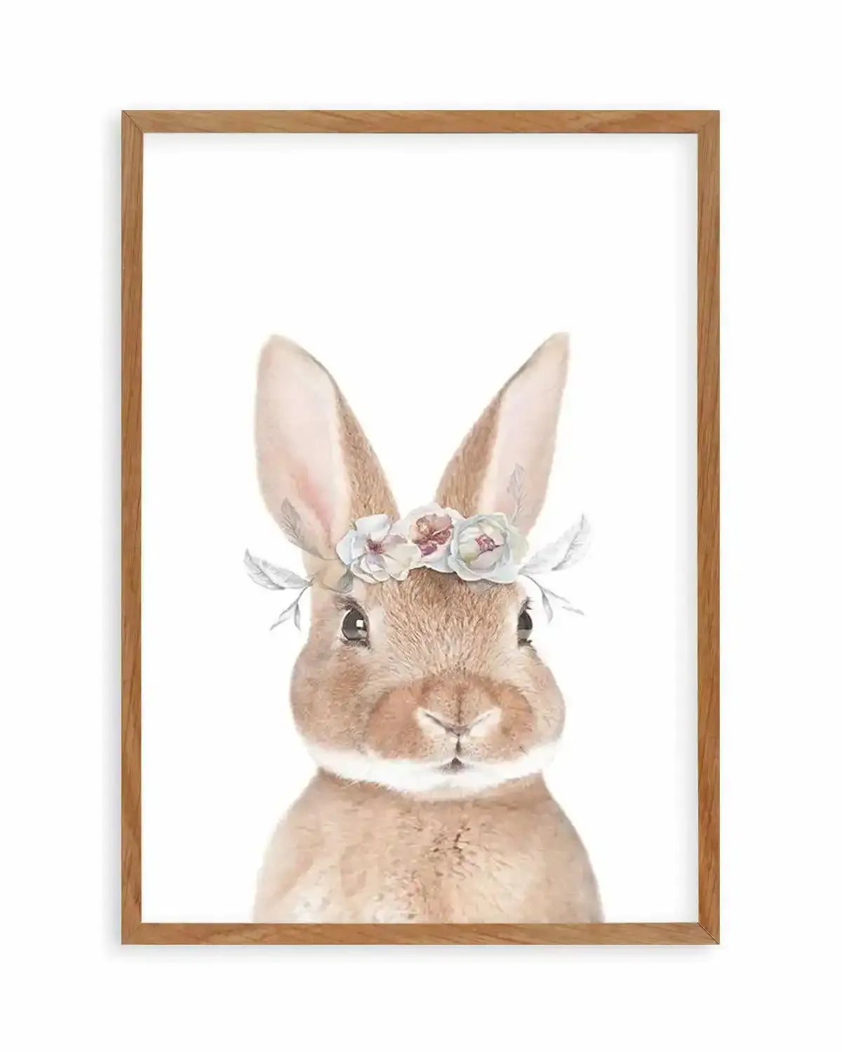 Little Bunny | Flower Crown Art Print from Olive et Oriel where you can shop wallpaper and artworks online