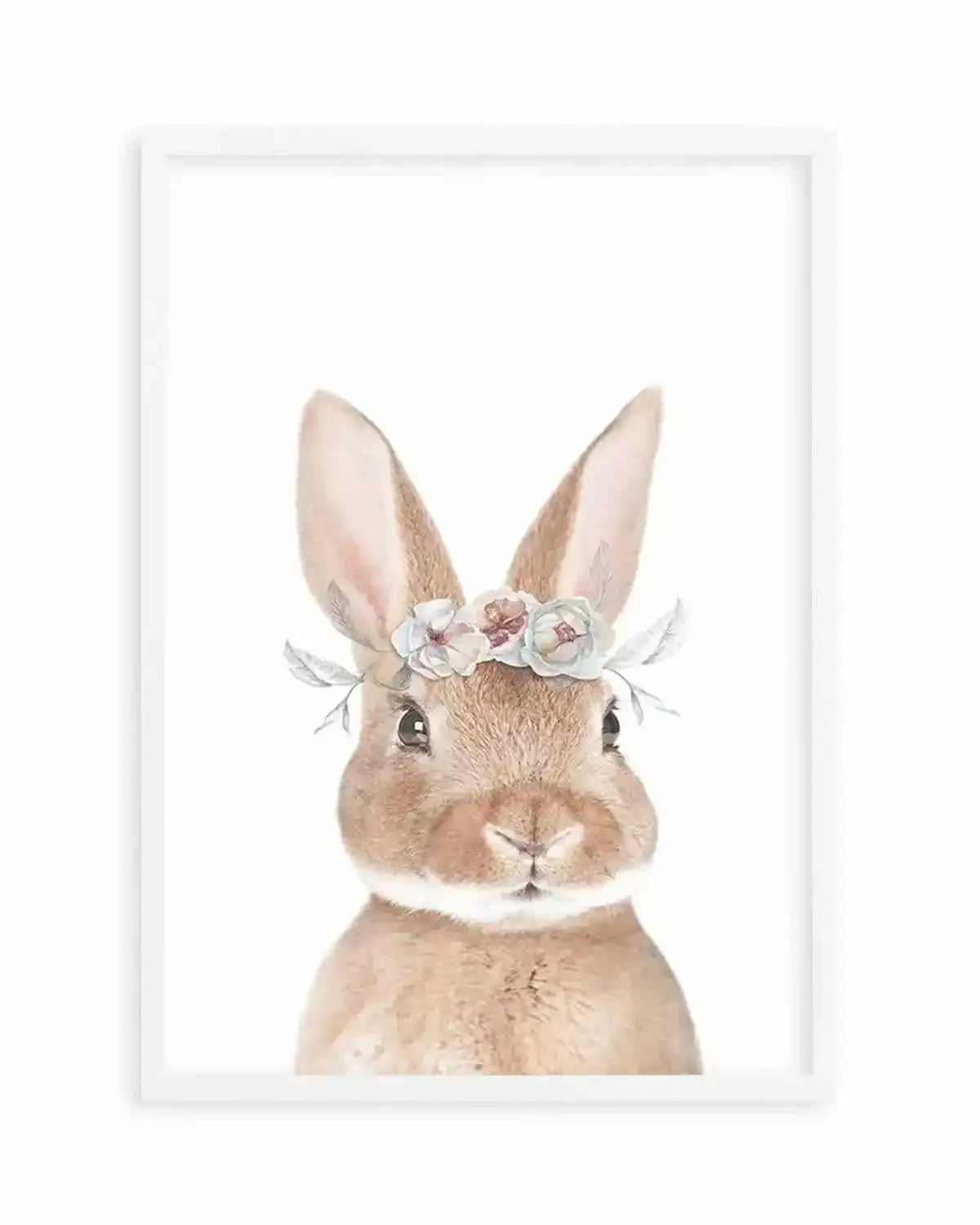 Little Bunny | Flower Crown Art Print from Olive et Oriel where you can shop wallpaper and artworks online