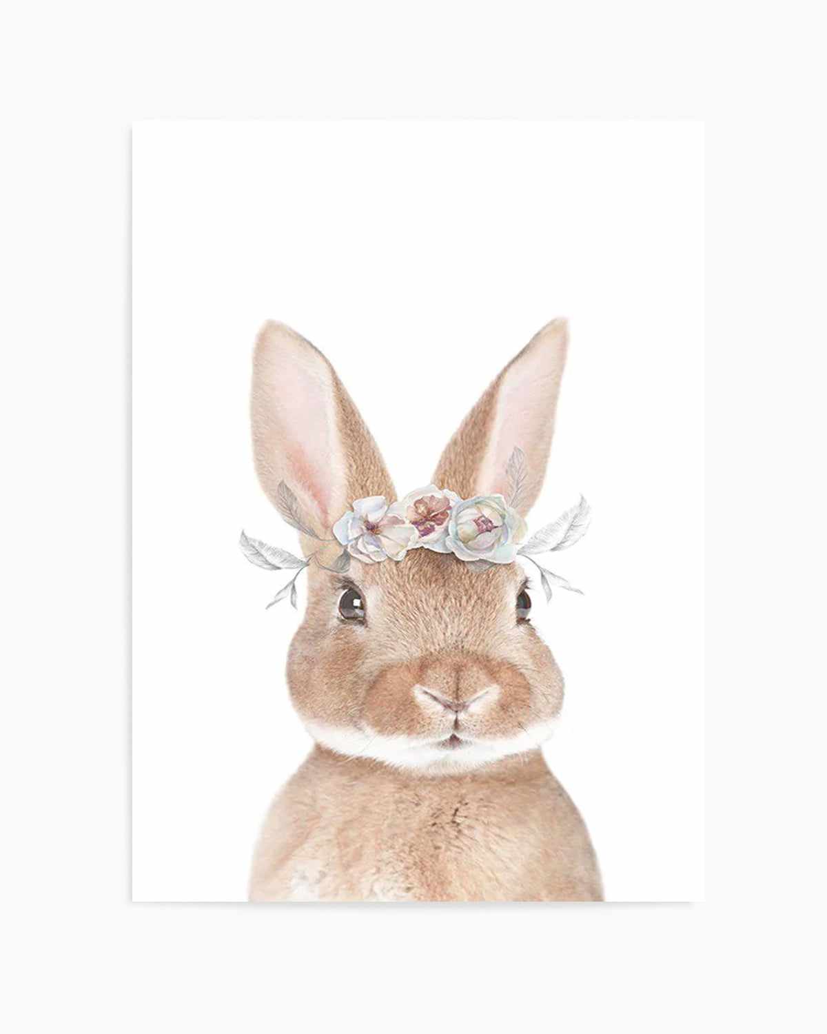 Little Bunny | Flower Crown Art Print