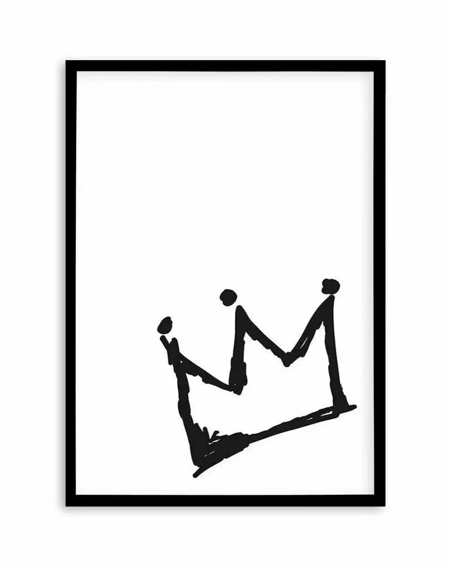 Little Crown | 2 Colour Options Art Print from Olive et Oriel where you can shop wallpaper and artworks online