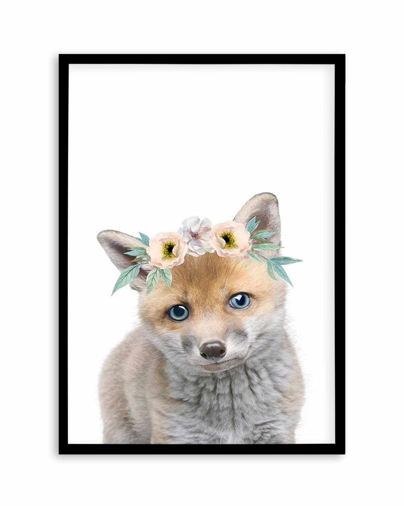 Little Fox | Flower Crown Art Print