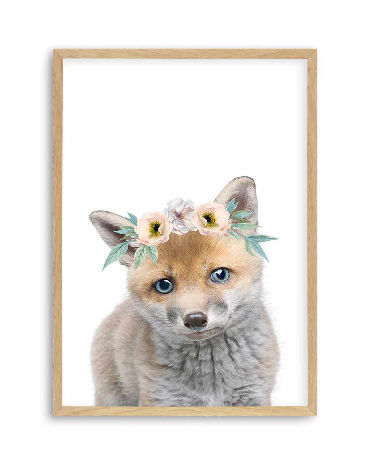 Little Fox | Flower Crown Art Print