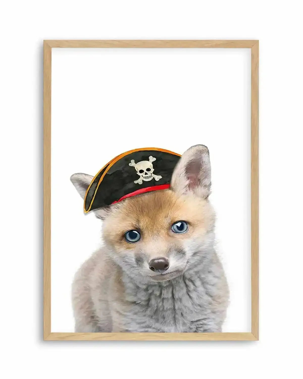 Little Fox | Pirate Hat Art Print from Olive et Oriel where you can shop wallpaper and artworks online