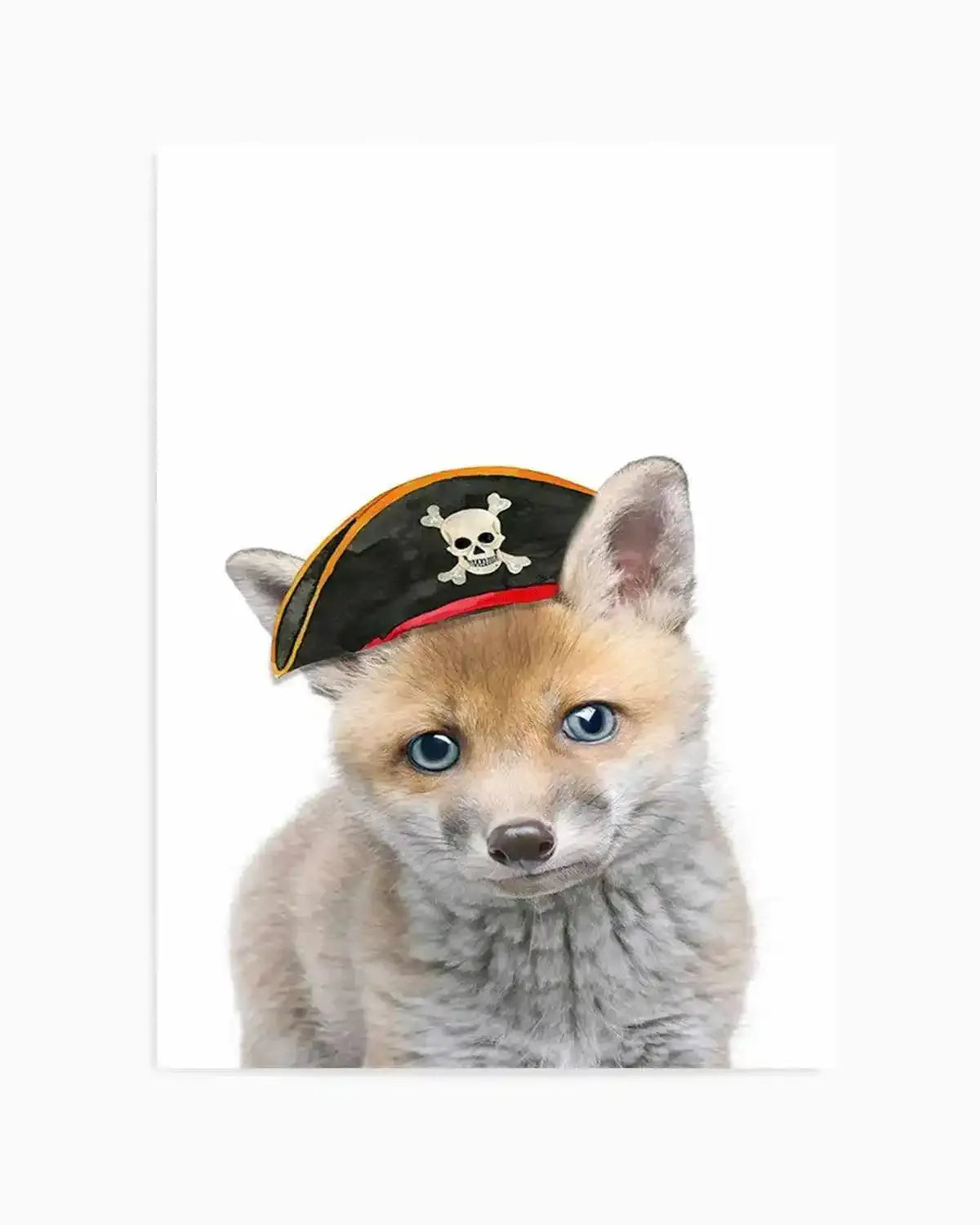 Little Fox | Pirate Hat Art Print from Olive et Oriel where you can shop wallpaper and artworks online