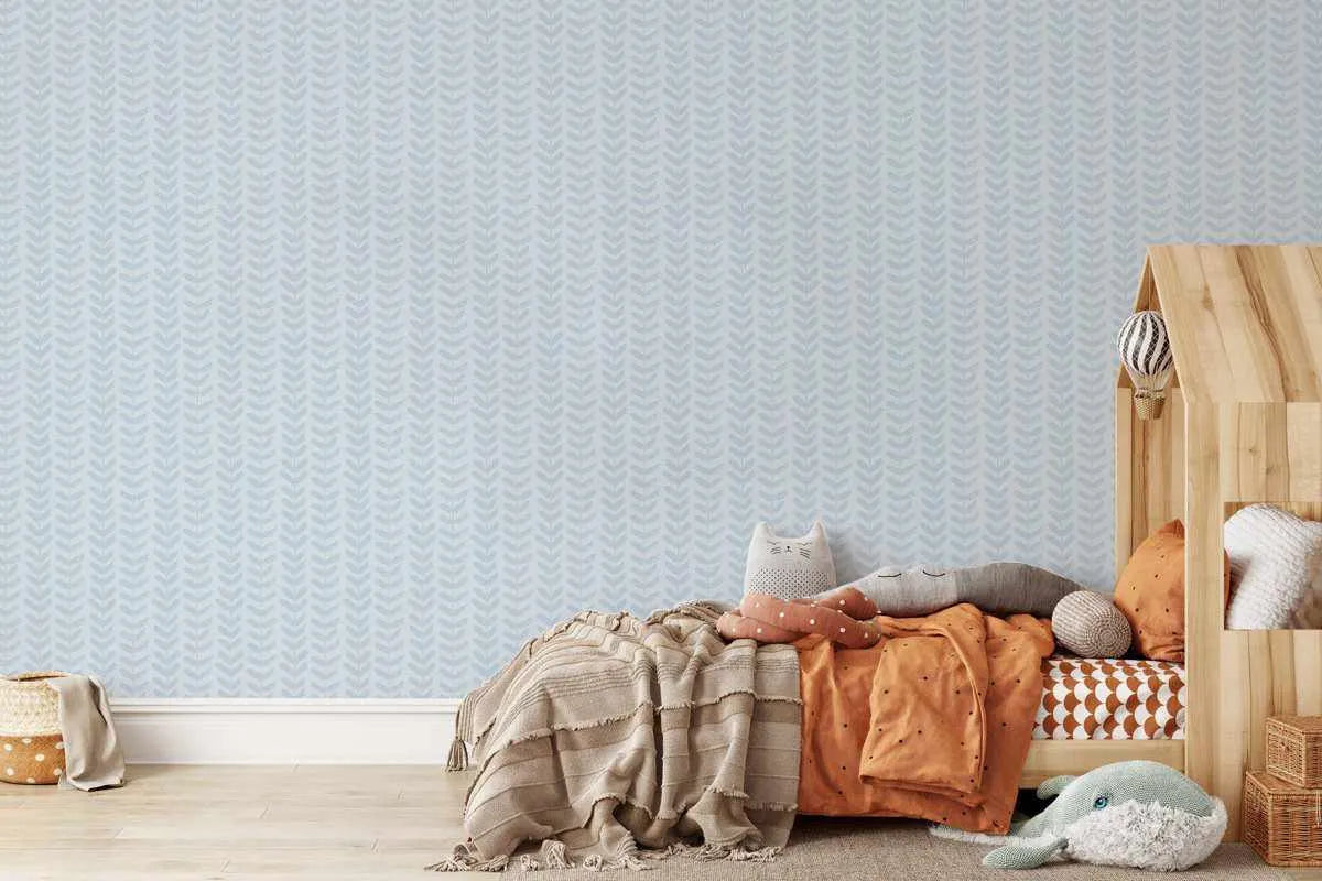 Little Leaf in Ice Blue Wallpaper-Wallpaper-Buy Kids Removable Wallpaper Online Our Custom Made Children‚àö¬¢‚Äö√á¬®‚Äö√ë¬¢s Wallpapers Are A Fun Way To Decorate And Enhance Boys Bedroom Decor And Girls Bedrooms They Are An Amazing Addition To Your Kids Bedroom Walls Our Collection of Kids Wallpaper Is Sure To Transform Your Kids Rooms Interior Style From Pink Wallpaper To Dinosaur Wallpaper Even Marble Wallpapers For Teen Boys Shop Peel And Stick Wallpaper Online Today With Olive et Oriel