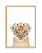 Little Lion Cub | Flower Crown Art Print