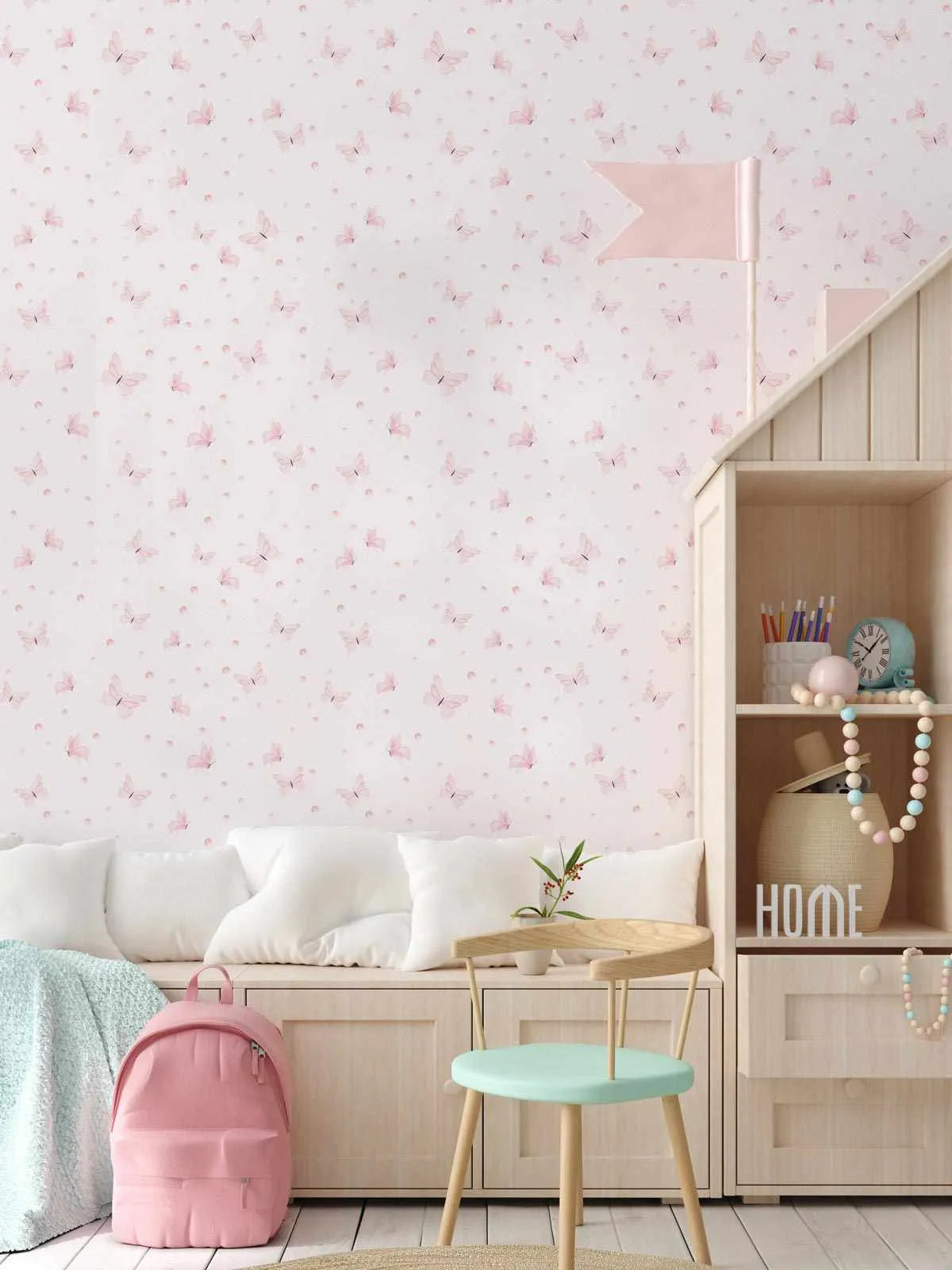 Little Pink Butterflies Wallpaper-Wallpaper-Buy Kids Removable Wallpaper Online Our Custom Made Children‚àö¬¢‚Äö√á¬®‚Äö√ë¬¢s Wallpapers Are A Fun Way To Decorate And Enhance Boys Bedroom Decor And Girls Bedrooms They Are An Amazing Addition To Your Kids Bedroom Walls Our Collection of Kids Wallpaper Is Sure To Transform Your Kids Rooms Interior Style From Pink Wallpaper To Dinosaur Wallpaper Even Marble Wallpapers For Teen Boys Shop Peel And Stick Wallpaper Online Today With Olive et Oriel