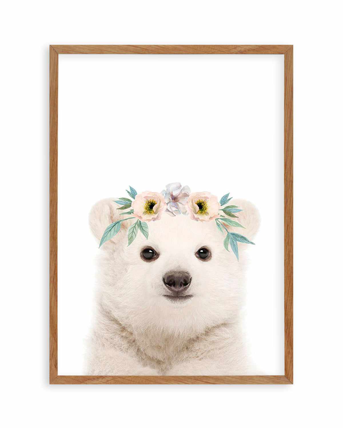 Little Polar Bear | Flower Crown Art Print