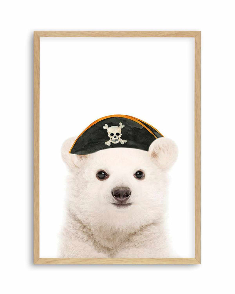 Little Polar Bear | Pirate Hat Art Print