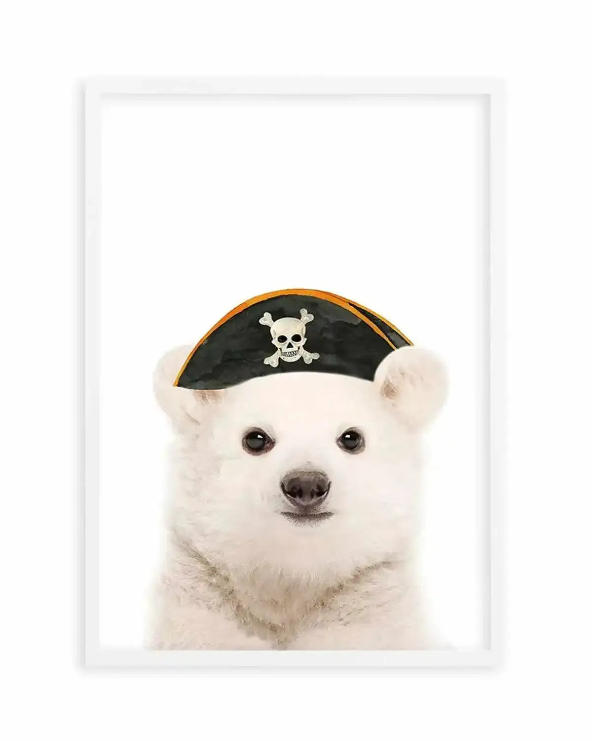 Little Polar Bear | Pirate Hat Art Print from Olive et Oriel where you can shop wallpaper and artworks online