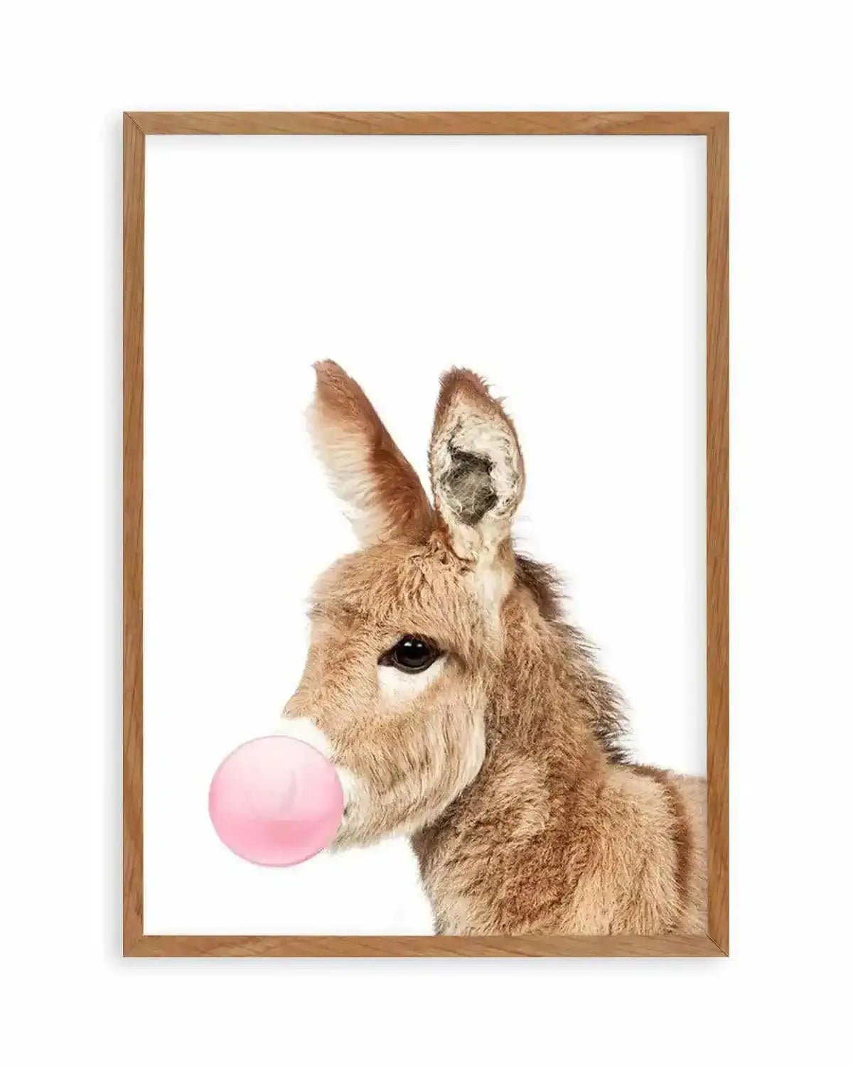 Little Pony | Blowing Pink Bubble Art Print from Olive et Oriel where you can shop wallpaper and artworks online