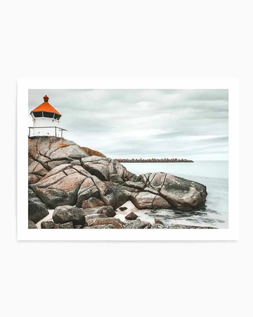 Little Red Lighthouse Art Print from Olive et Oriel where you can shop wallpaper and artworks online