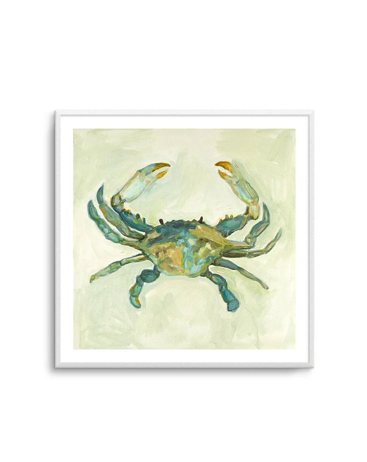 Little Sage Crab by Natalie Jane Art Print from Olive et Oriel where you can shop wallpaper and artworks online