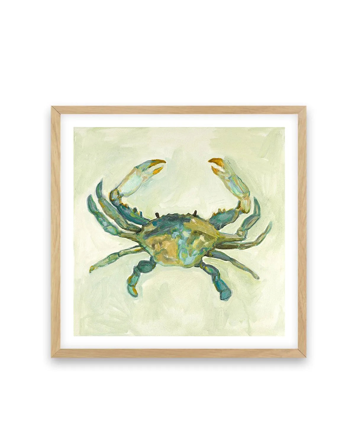 Little Sage Crab by Natalie Jane Art Print from Olive et Oriel where you can shop wallpaper and artworks online