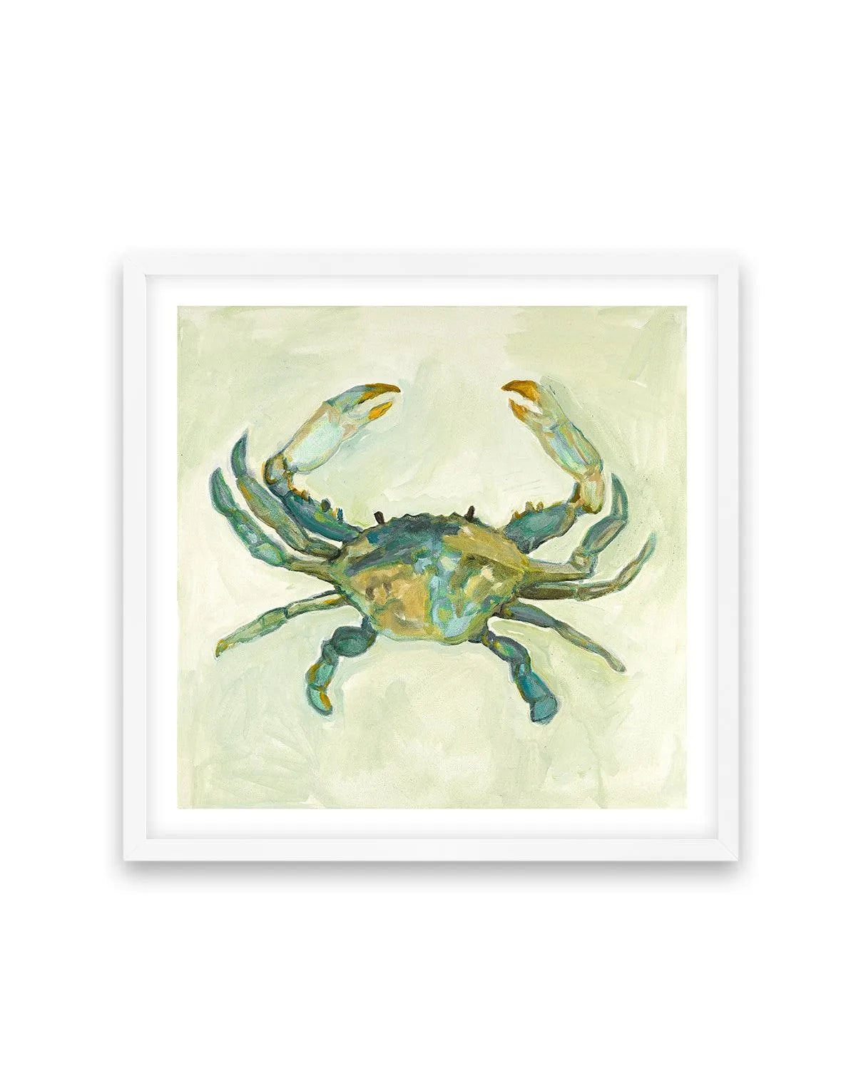 Little Sage Crab by Natalie Jane Art Print from Olive et Oriel where you can shop wallpaper and artworks online