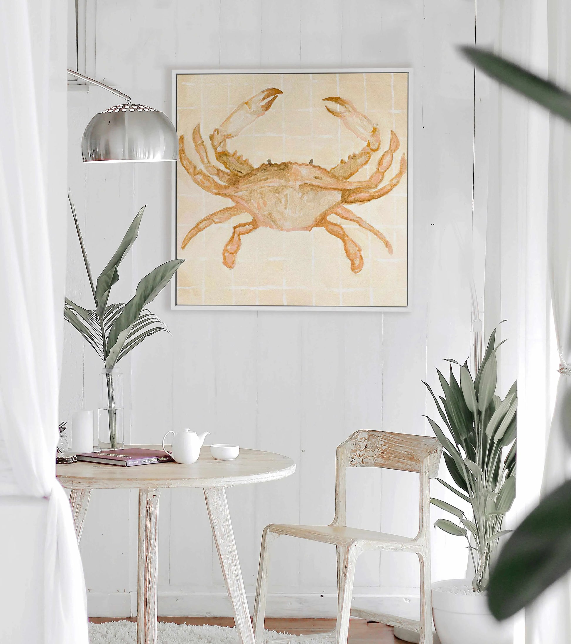 Little Bohemian Crab by Natalie Jane | Framed Canvas Art Print from Olive et Oriel where you can shop wallpaper and artworks online