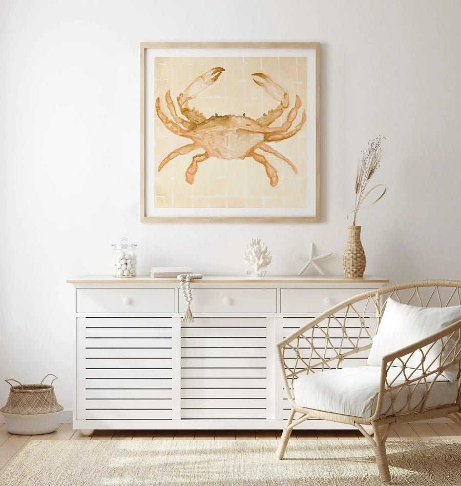Little Bohemian Crab by Natalie Jane Art Print from Olive et Oriel where you can shop wallpaper and artworks online