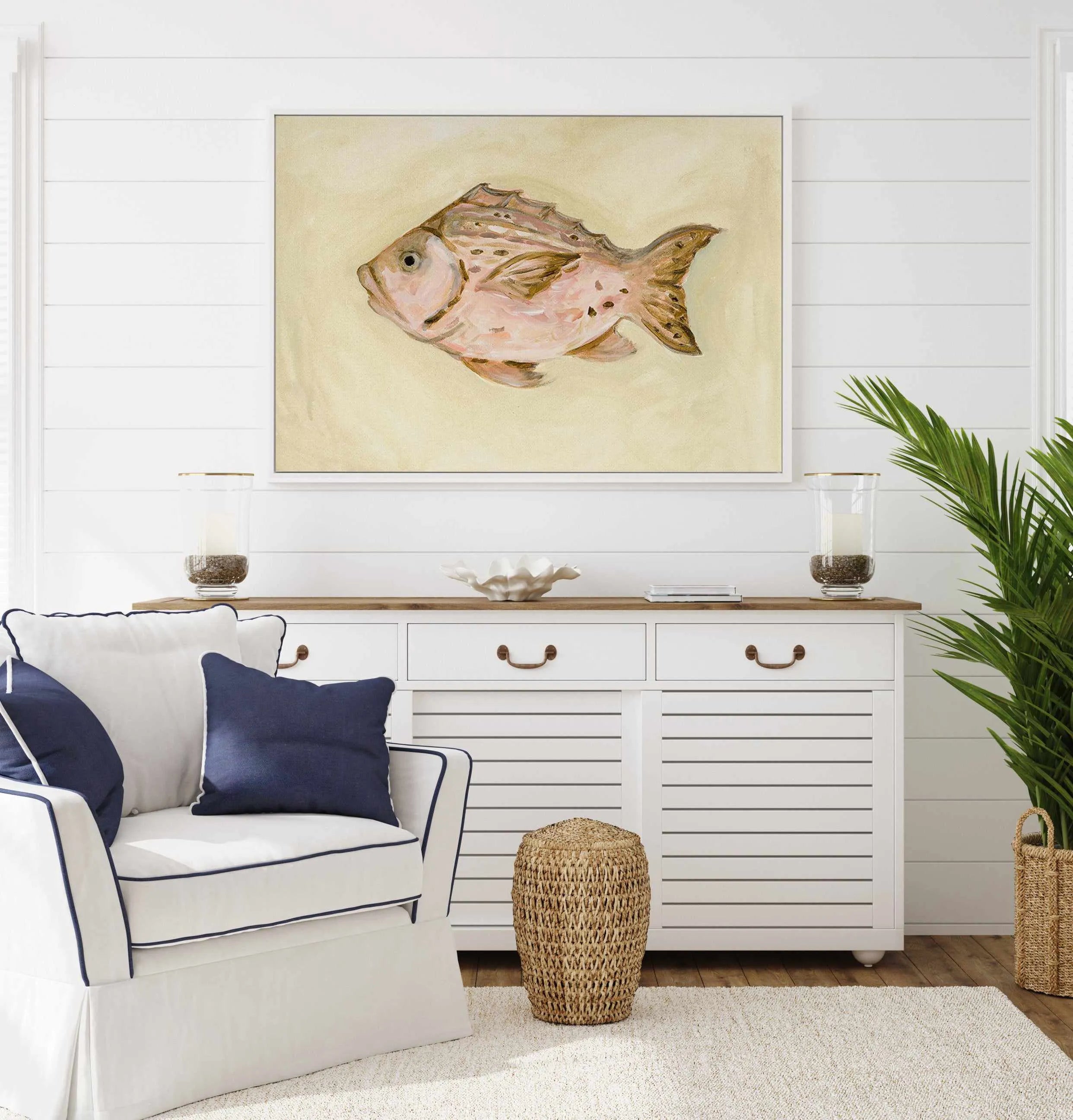 Little Bohemian Fish II by Natalie Jane | Framed Canvas Art Print from Olive et Oriel where you can shop wallpaper and artworks online