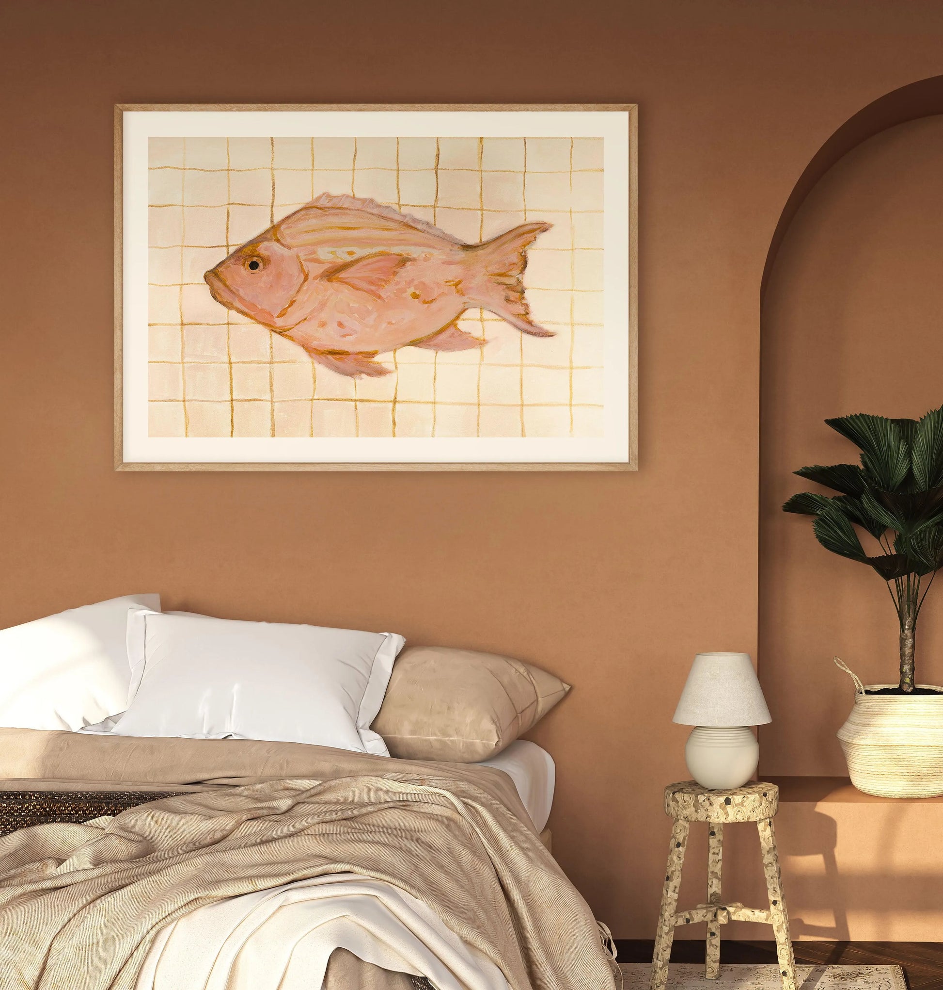 Little Bohemian Fish I by Natalie Jane Art Print from Olive et Oriel where you can shop wallpaper and artworks online