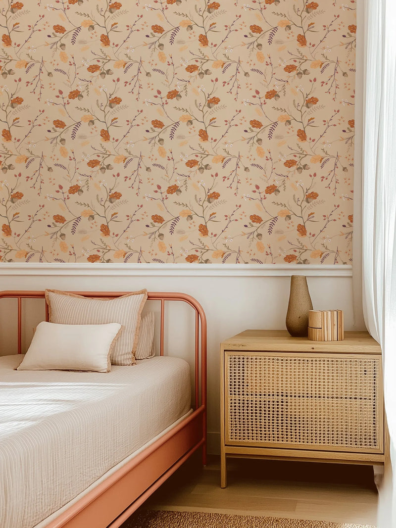 Little Boho Garden Wallpaper from Olive et Oriel where you can shop wallpaper and artworks online