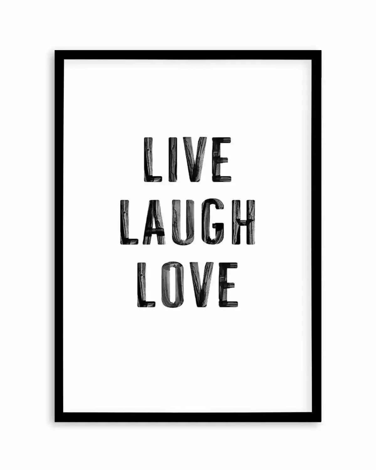 Live Laugh Love | 3 Colour Options Art Print from Olive et Oriel where you can shop wallpaper and artworks online