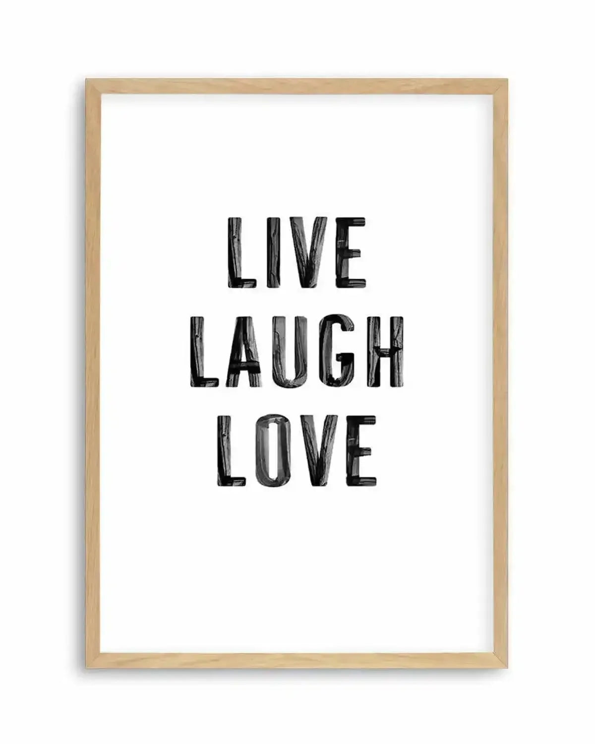 Live Laugh Love | 3 Colour Options Art Print from Olive et Oriel where you can shop wallpaper and artworks online