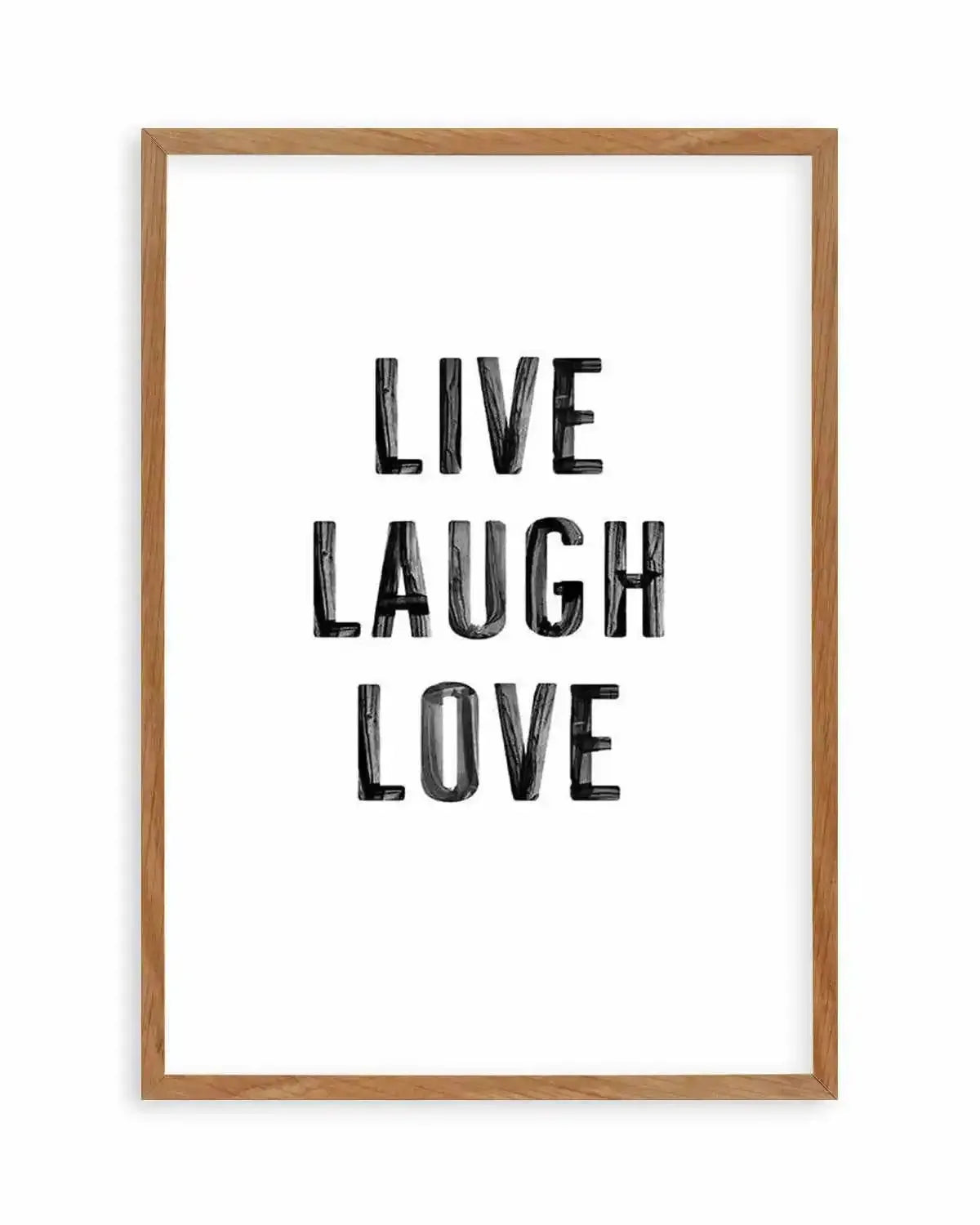 Live Laugh Love | 3 Colour Options Art Print from Olive et Oriel where you can shop wallpaper and artworks online