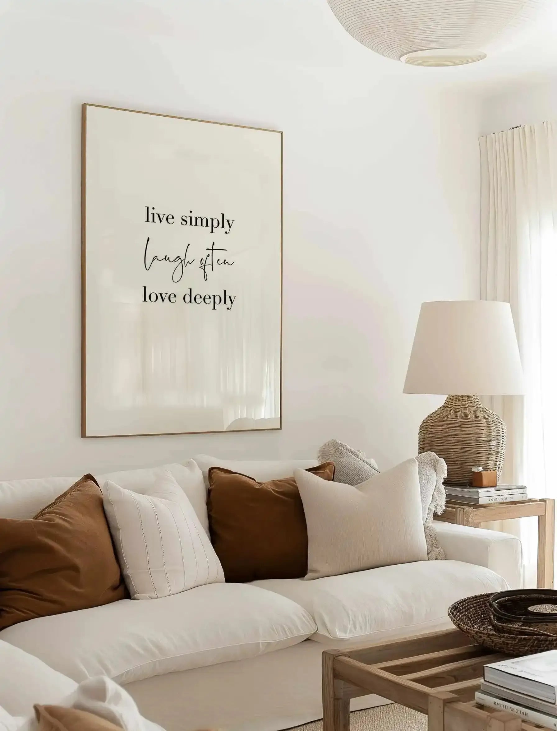 Live Simply Laugh Often Art Print from Olive et Oriel where you can shop wallpaper and artworks online