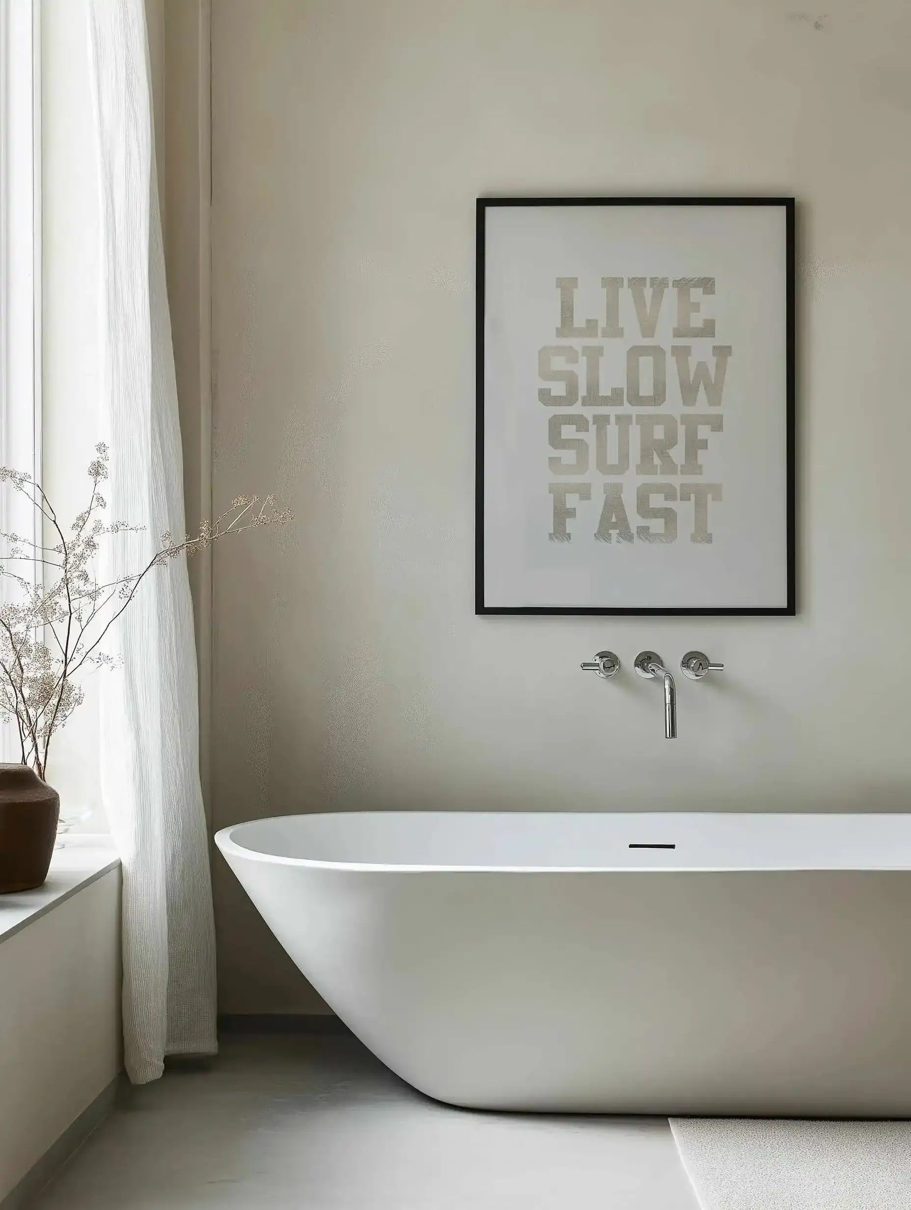 Live Slow Surf Fast Art Print from Olive et Oriel where you can shop wallpaper and artworks online