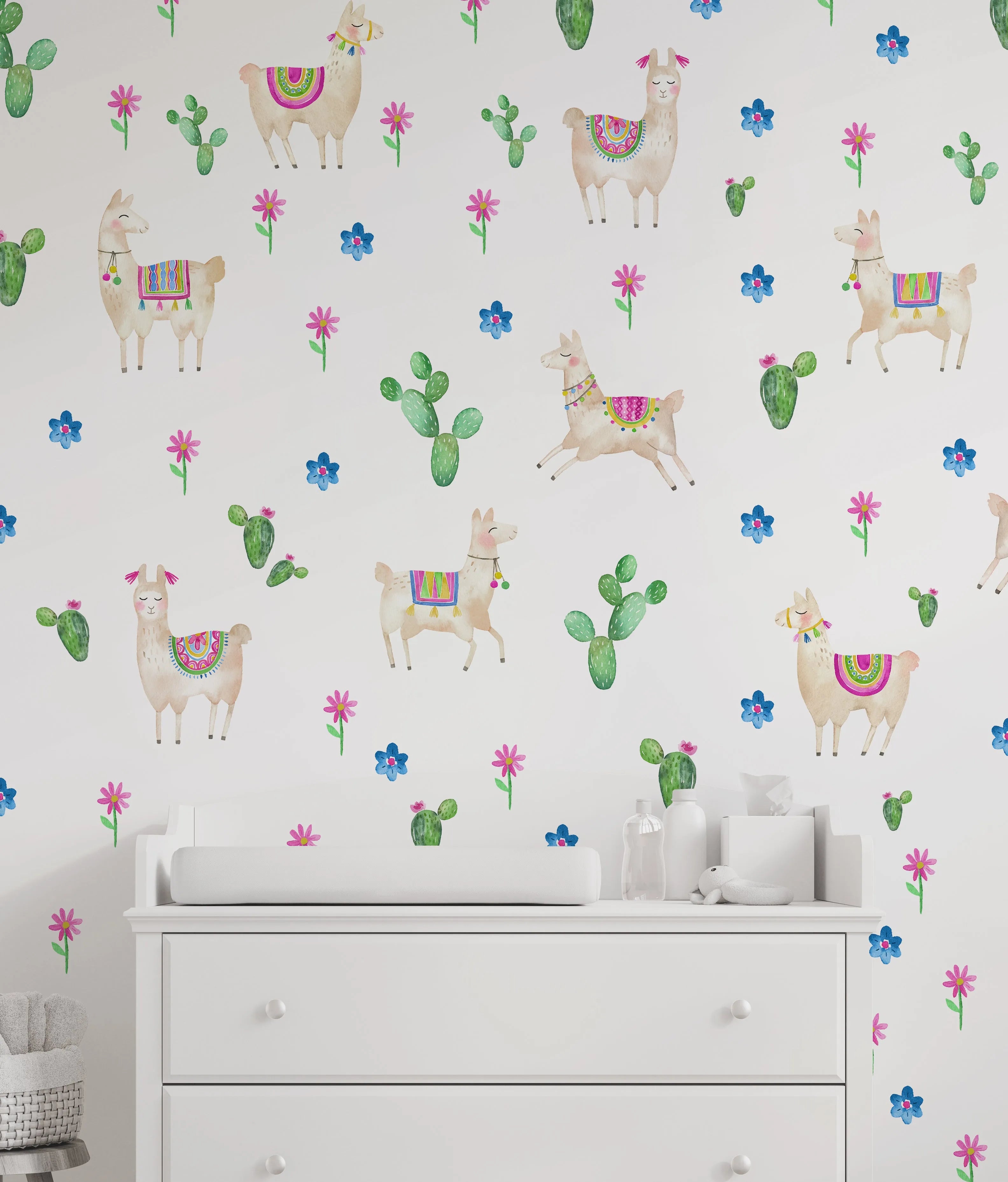 No Drama Llama Decal Set from Olive et Oriel where you can shop wallpaper and artworks online