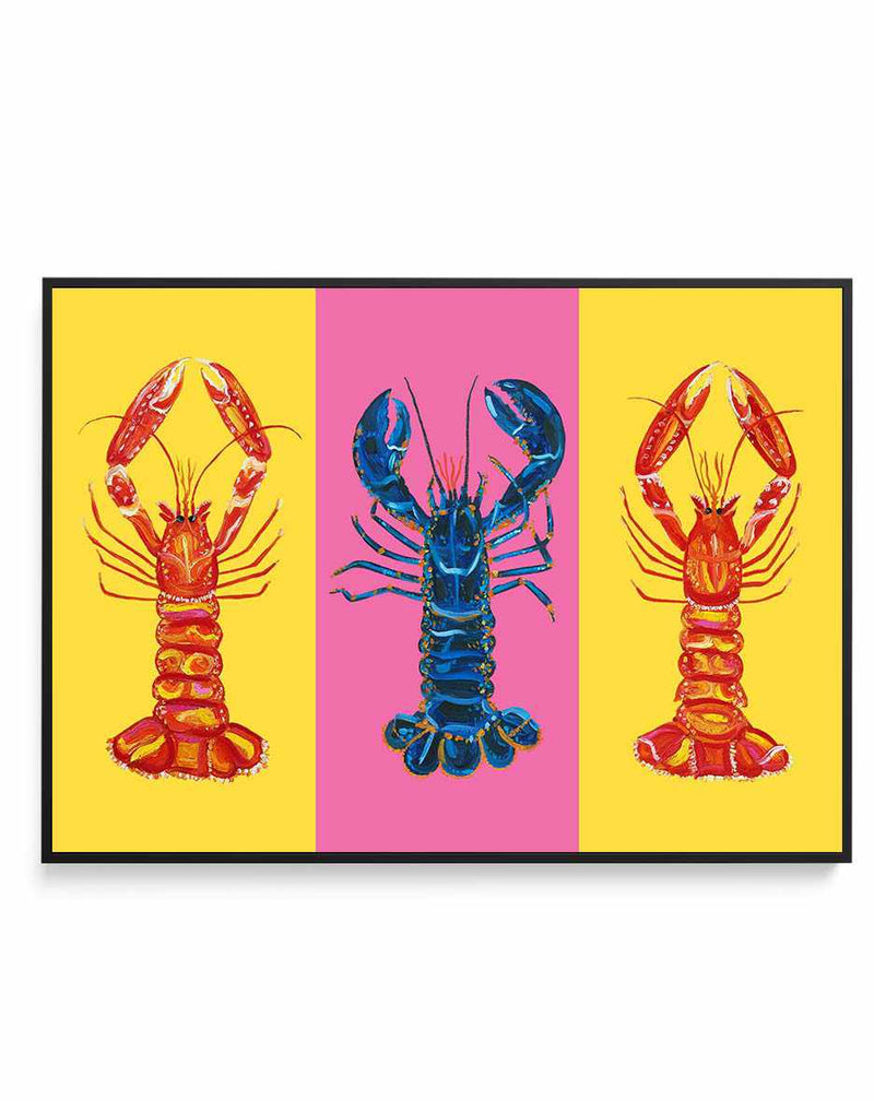 Lobster Langoustines Pop Art 2 by Alice Straker | Framed Canvas Art Print