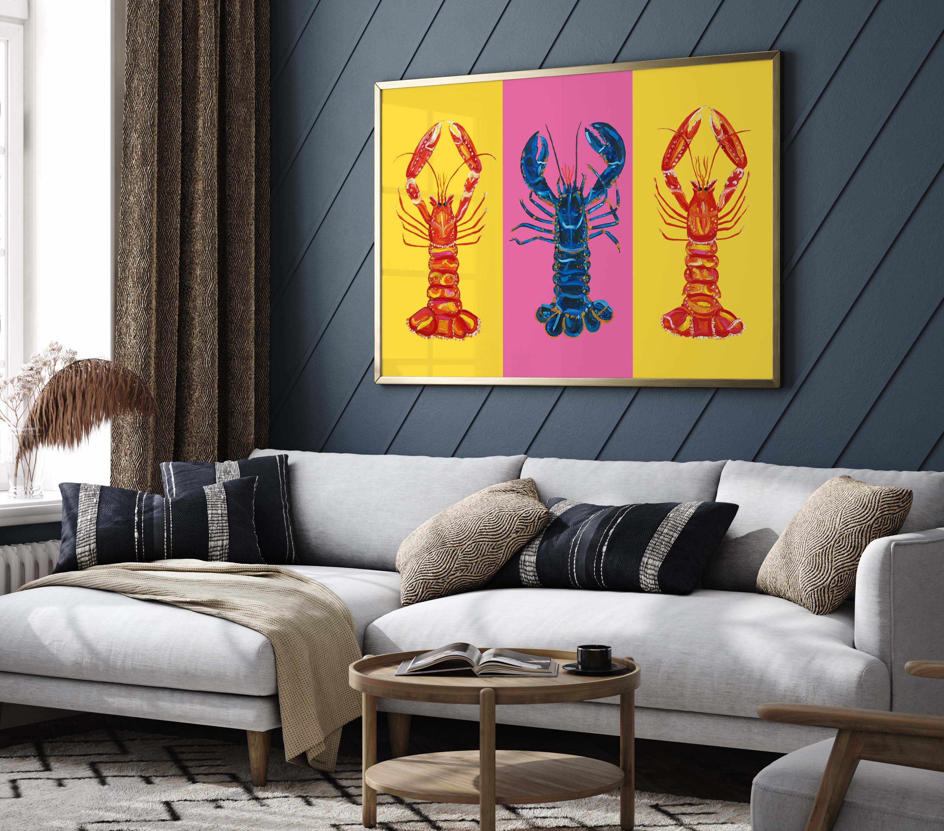 Lobster Langoustines Pop Art 2 by Alice Straker | Art Print