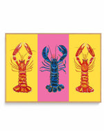 Lobster Langoustines Pop Art 2 by Alice Straker | Framed Canvas Art Print