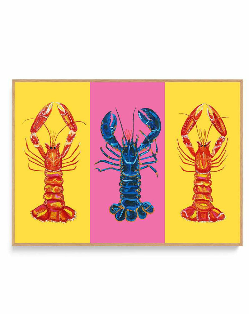 Lobster Langoustines Pop Art 2 by Alice Straker | Framed Canvas Art Print