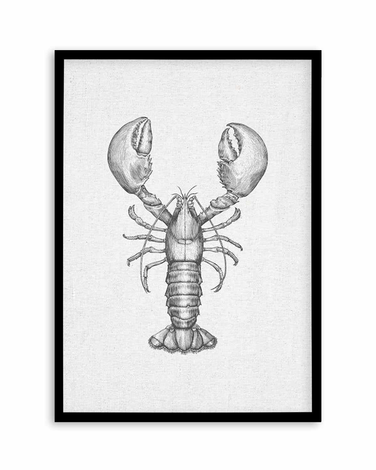 Lobster on Linen Art Print