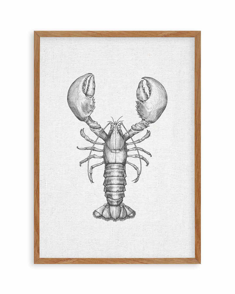 Lobster on Linen Art Print