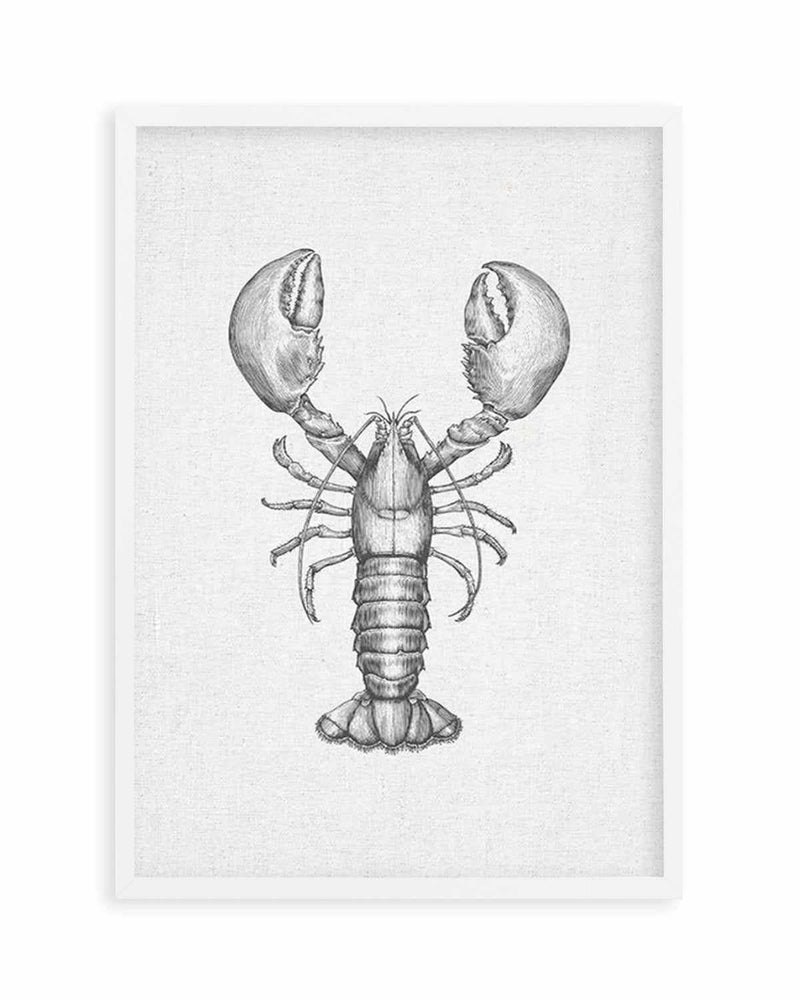 Lobster on Linen Art Print