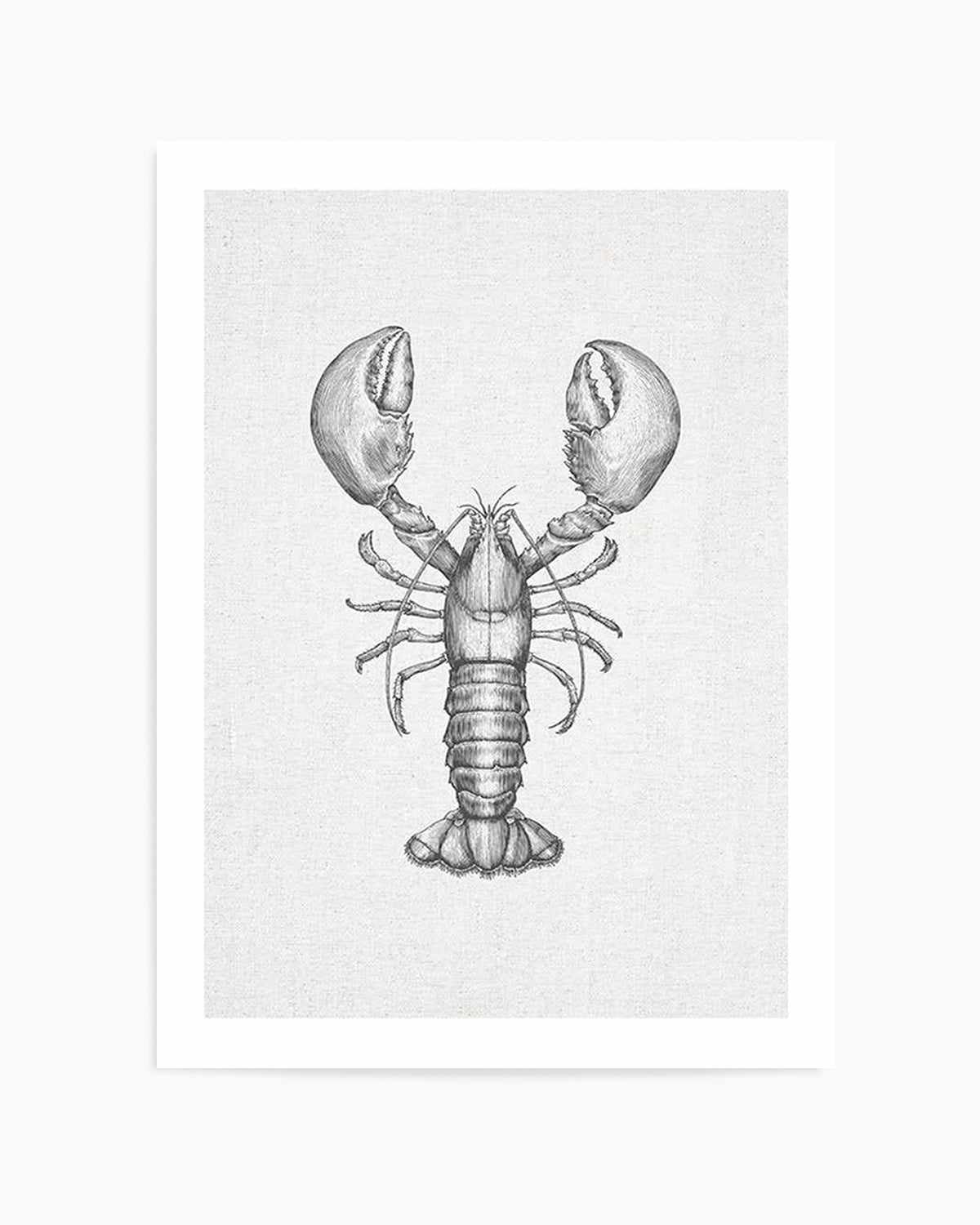 Lobster on Linen Art Print