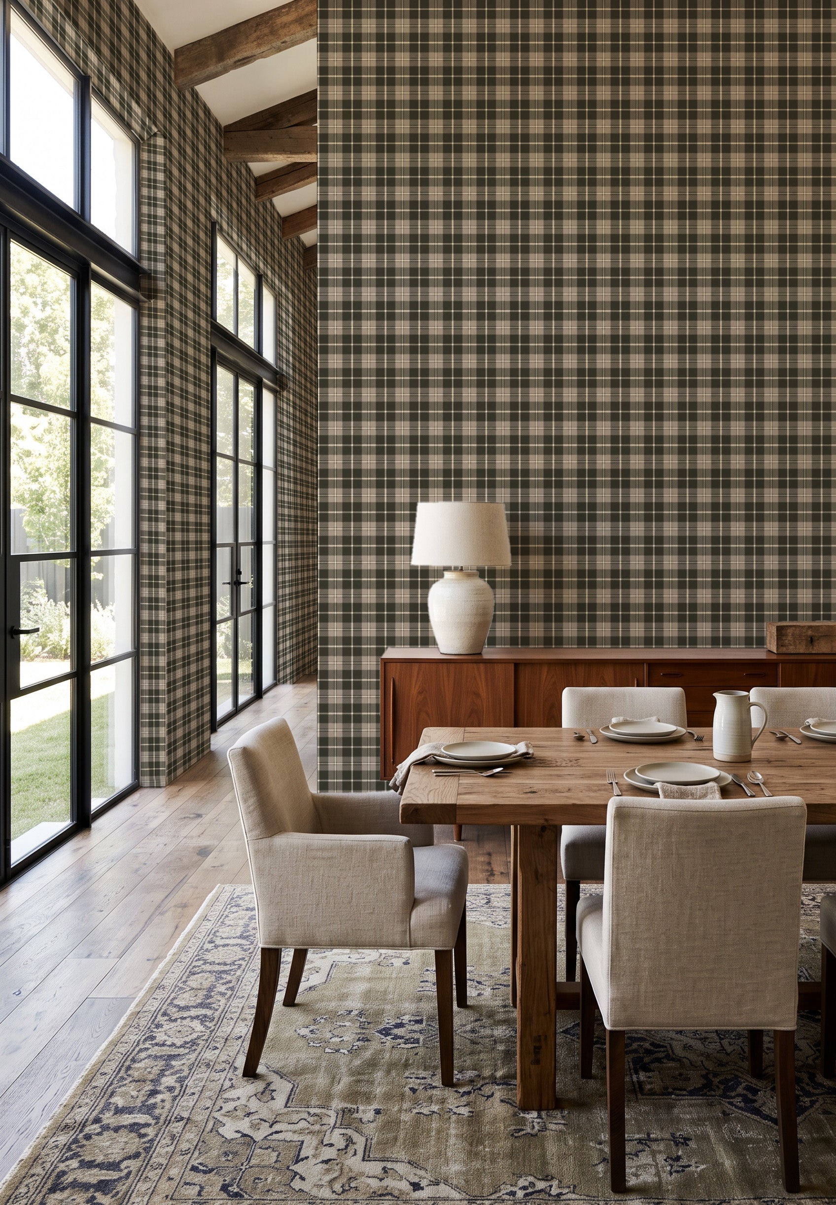 Lodge Tartan Wallpaper
