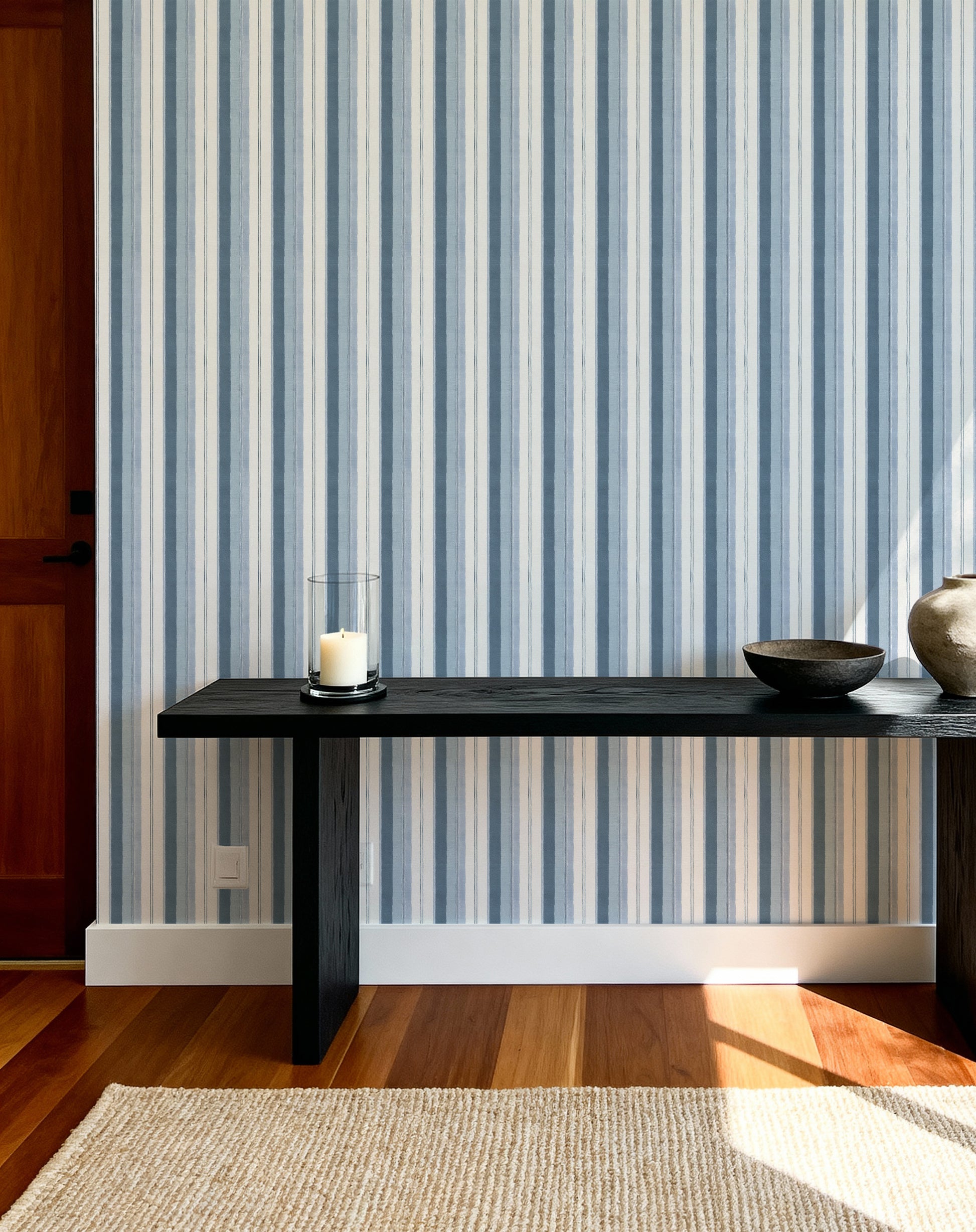 Loire Valley Stripe Wallpaper from Olive et Oriel where you can shop wallpaper and artworks online