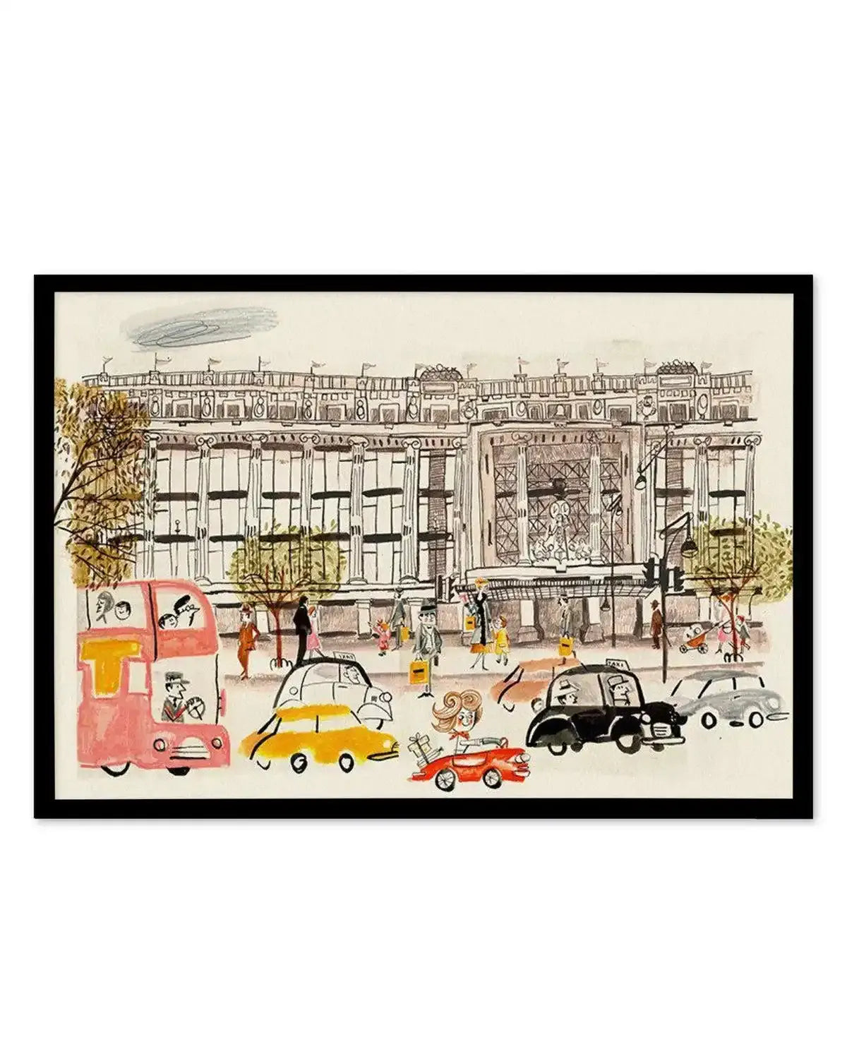 London City Illustration Art Print from Olive et Oriel where you can shop wallpaper and artworks online