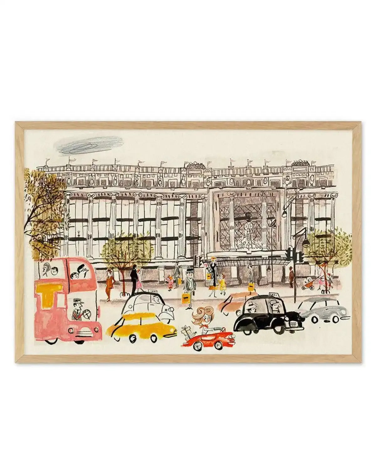 London City Illustration Art Print from Olive et Oriel where you can shop wallpaper and artworks online