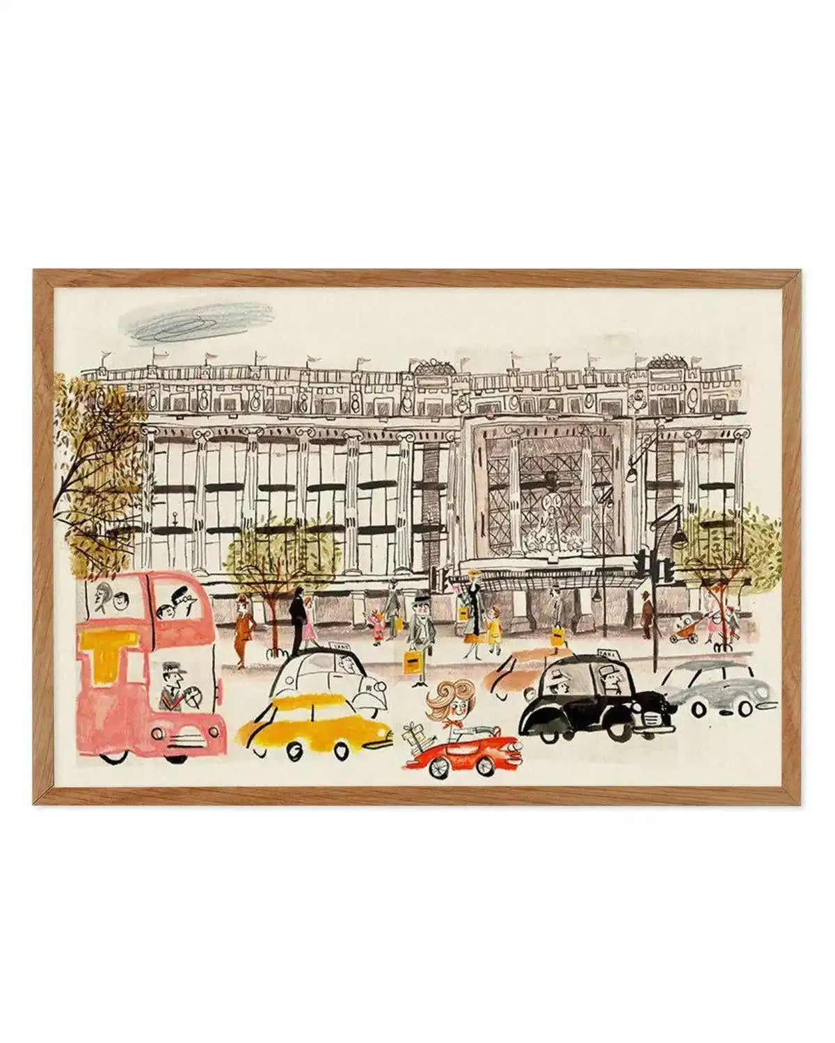 London City Illustration Art Print from Olive et Oriel where you can shop wallpaper and artworks online
