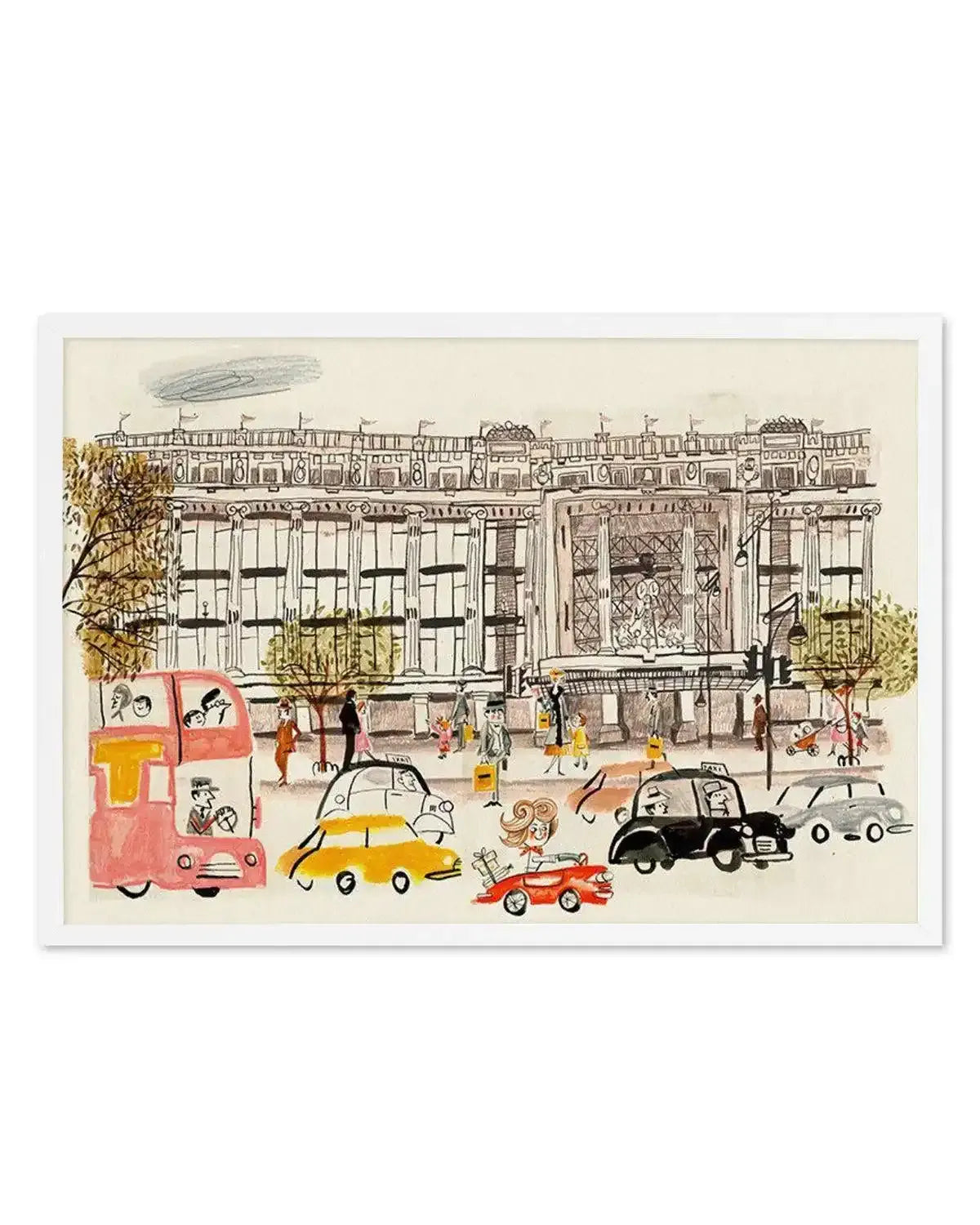 London City Illustration Art Print from Olive et Oriel where you can shop wallpaper and artworks online