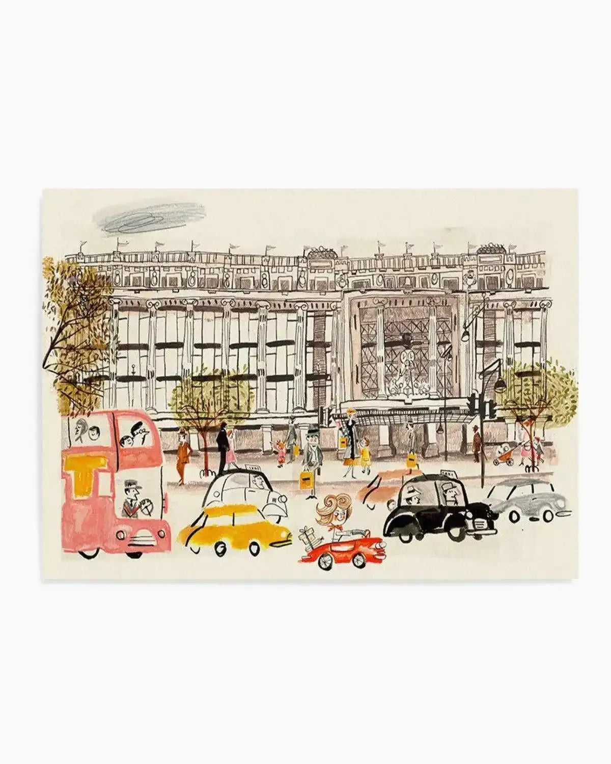 London City Illustration Art Print from Olive et Oriel where you can shop wallpaper and artworks online