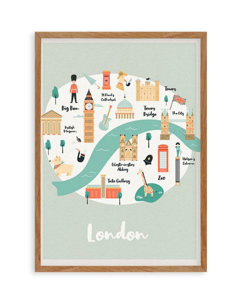 London Map Illustration Art Print