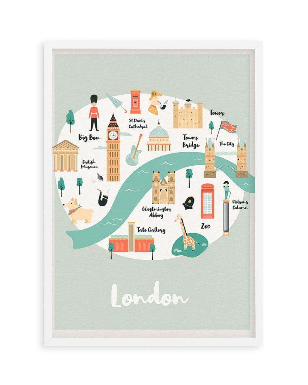 London Map Illustration Art Print