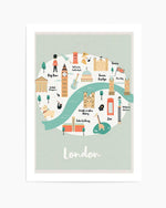 London Map Illustration Art Print